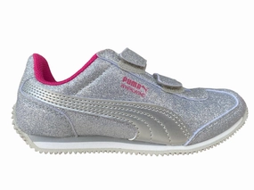 Puma sneakers da bambina con velcro Whirlwind Glitz V PS 363973 12 silver jungle - themed running wear