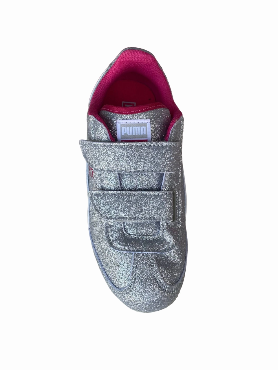 Puma sneakers da bambina con velcro Whirlwind Glitz V PS 363973 12 silver Blown Rubber Breathable Footwear