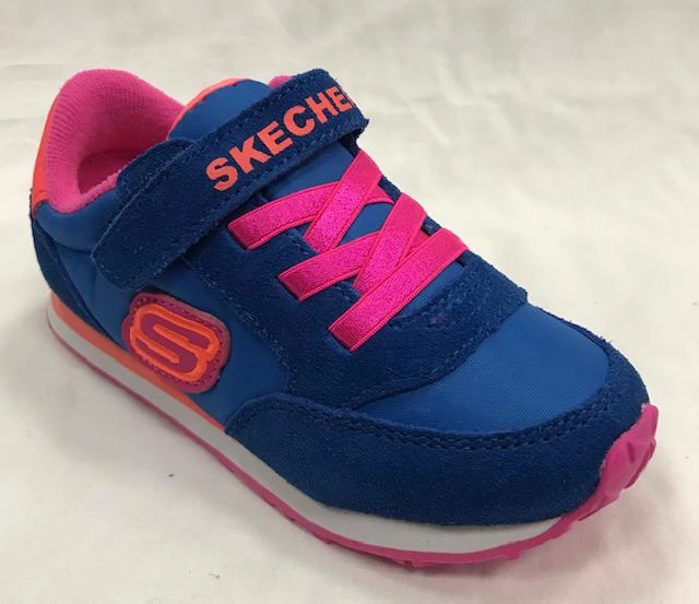 Skechers Retro Sneaks scarpa da ginnastica per bambini 82256N BLOR blue orange high - heeled shoes