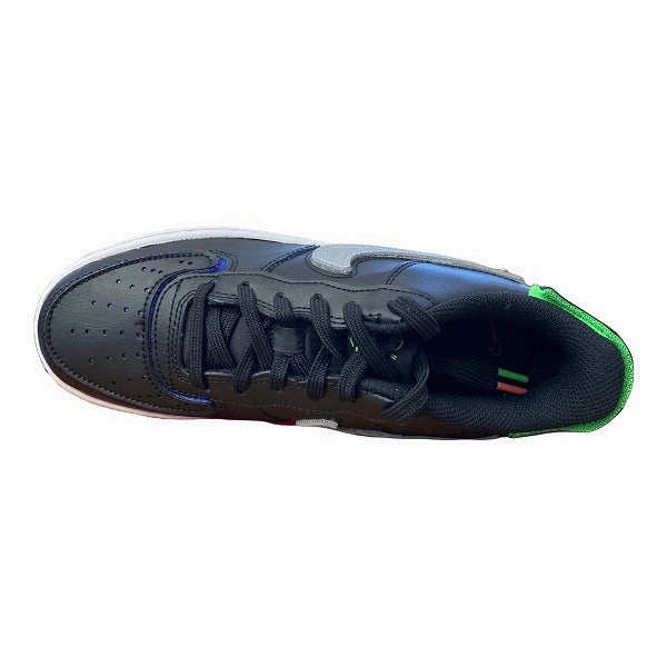 Economical Nike scarpa sneakers da ragazzo Air Force 1 AF1/1 DH7341-001 nero-argento