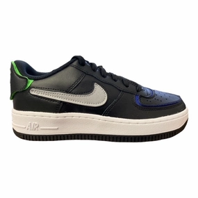 Nike scarpa sneakers da ragazzo Air Force 1 AF1/1 DH7341-001 nero-argento high - altitude running shoes