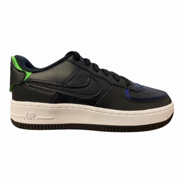 Airflow Optimized Design Nike scarpa sneakers da ragazzo Air Force 1 AF1/1 DH7341-001 nero-argento