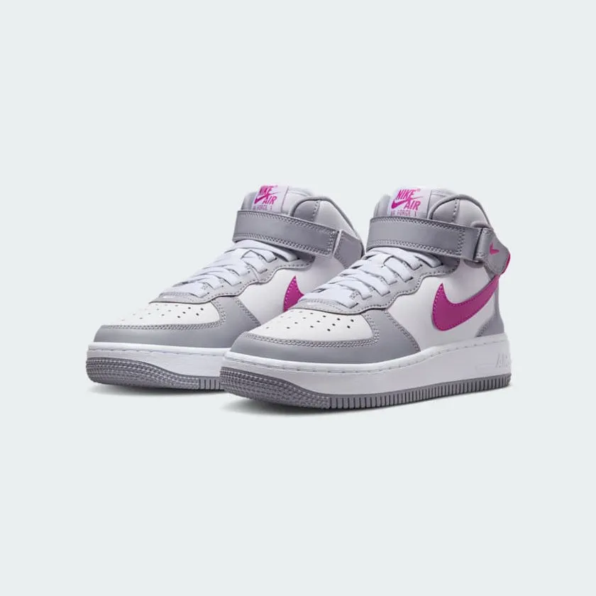 Blown Rubber Treads Agile Response Nike Air Force 1 Mid Easyon Juniors' Grey Trainers FN1193 003