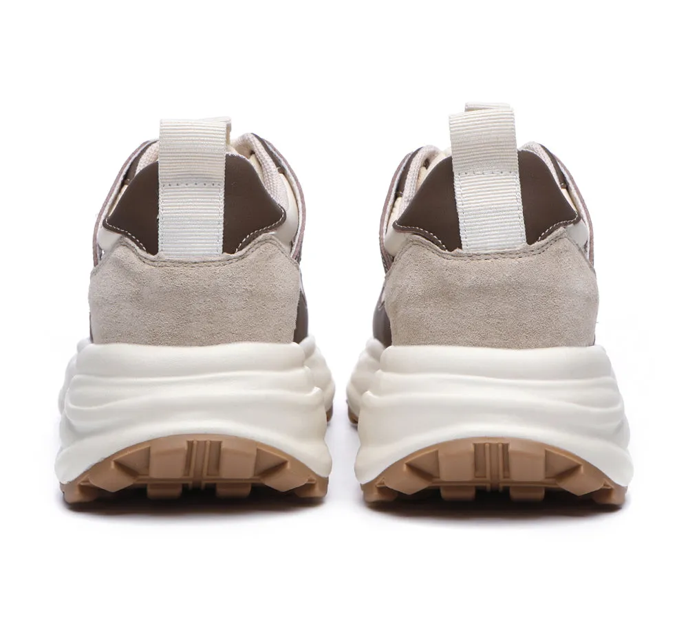 Women Chunky Sneakers Premium Leather Insole Nonslip Ellis