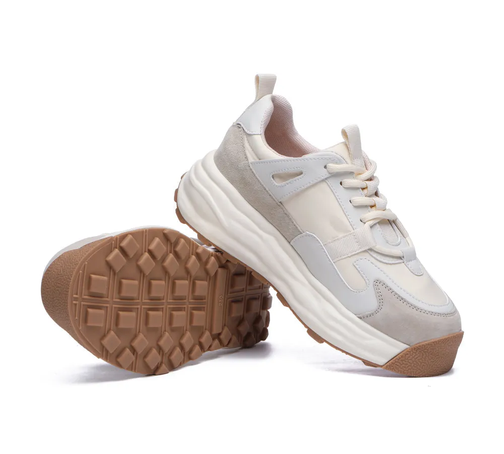 Women Chunky Sneakers Premium Leather Insole Nonslip Ellis