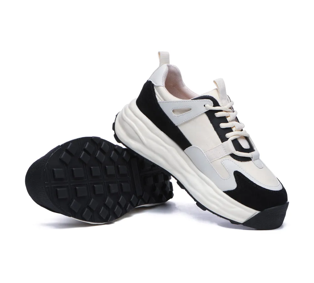 Women Chunky Sneakers Premium Leather Insole Nonslip Ellis