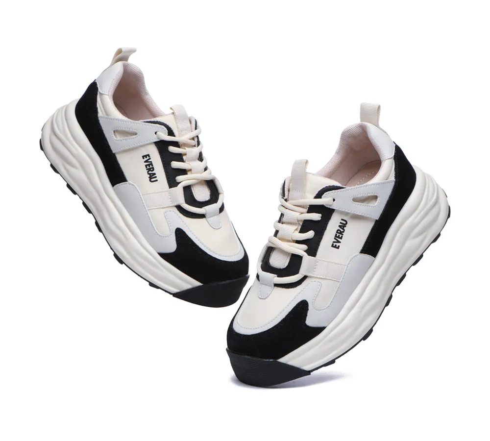 Women Chunky Sneakers Premium Leather Insole Nonslip Ellis