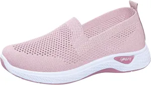 Women Comfortable Slip On Loafers Casual Walking Shoes Lightweight Canvas Sneakers Non Slip Flat Flats