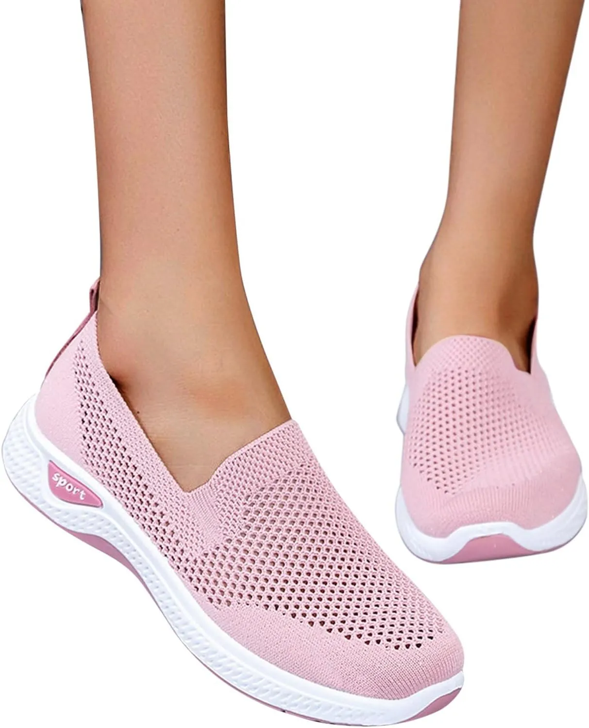 Women Comfortable Slip On Loafers Casual Walking Shoes Lightweight Canvas Sneakers Non Slip Flat Flats
