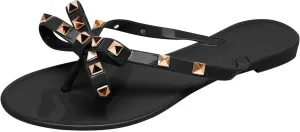 Women Flip Flops Thong Sandals with Bow Summer Bowtie Flat Beach Rain Shoes Flip Flops Slipper Women Shoes