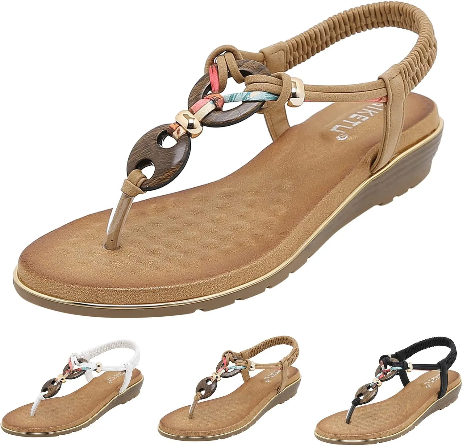 Women Sandals Fashion Flip Flop Beach Sandals Comfortable Non Slip Shoes High Arch Sandals Women's