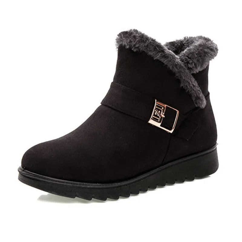 Women Winter Zipper Snow Boots Warm Ankle Boot