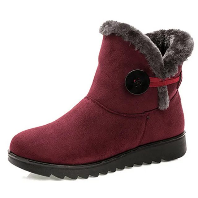 Women Winter Zipper Snow Boots Warm Ankle Boot