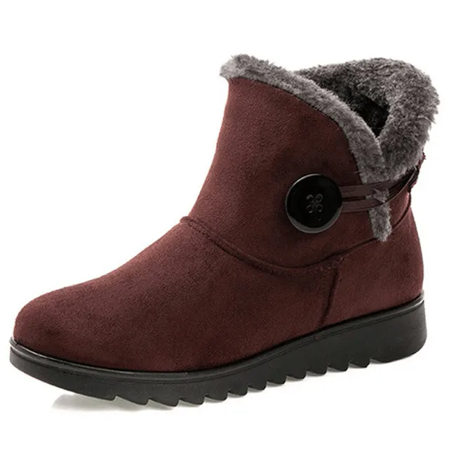 Women Winter Zipper Snow Boots Warm Ankle Boot
