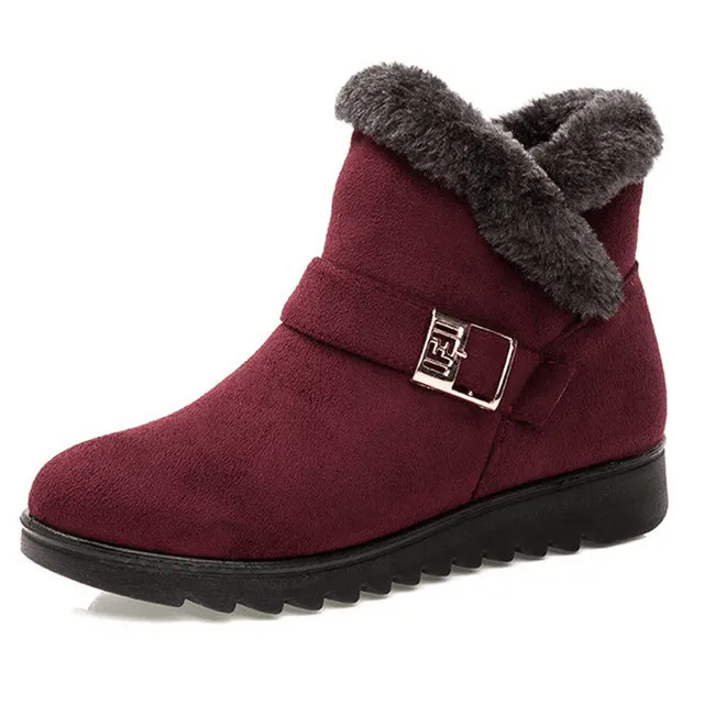 Women Winter Zipper Snow Boots Warm Ankle Boot