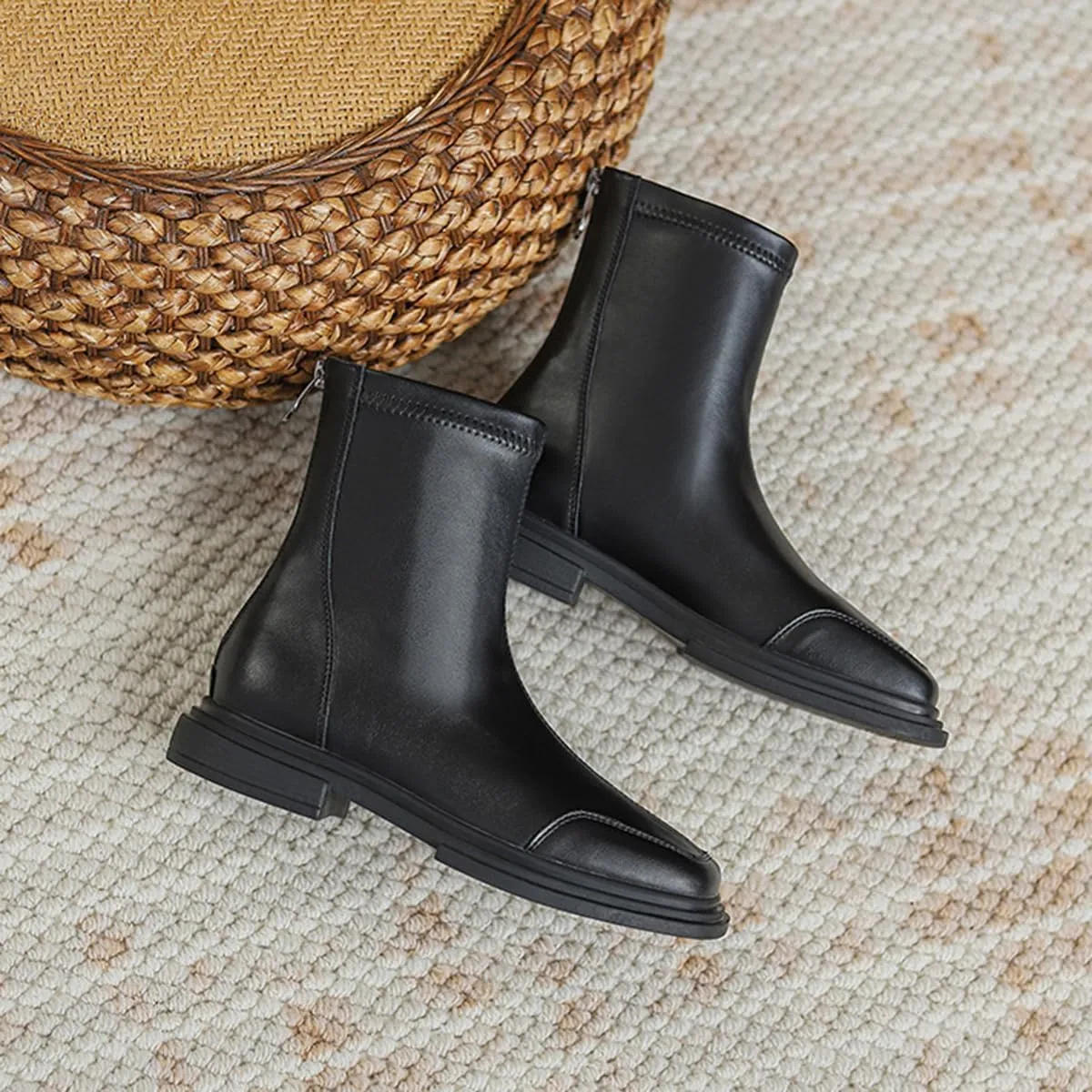 Women's Ankle Rain Boots Chelsea Short Boots Waterproof Slip On Lightweight Comfortable Garden Outdoor Shoes