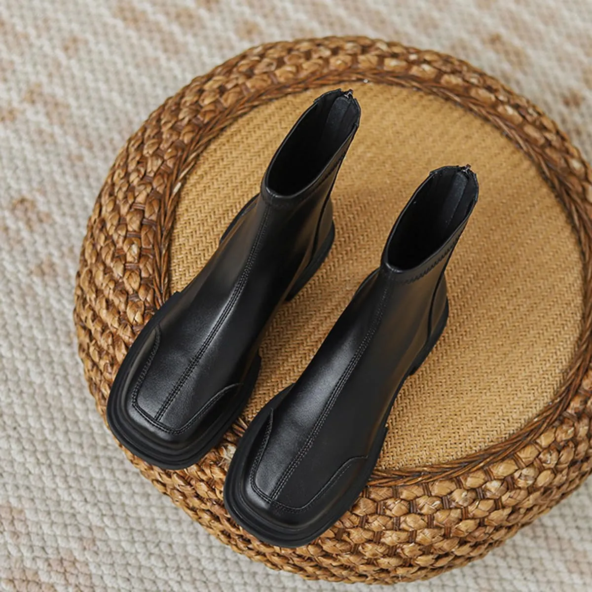 Women's Ankle Rain Boots Chelsea Short Boots Waterproof Slip On Lightweight Comfortable Garden Outdoor Shoes