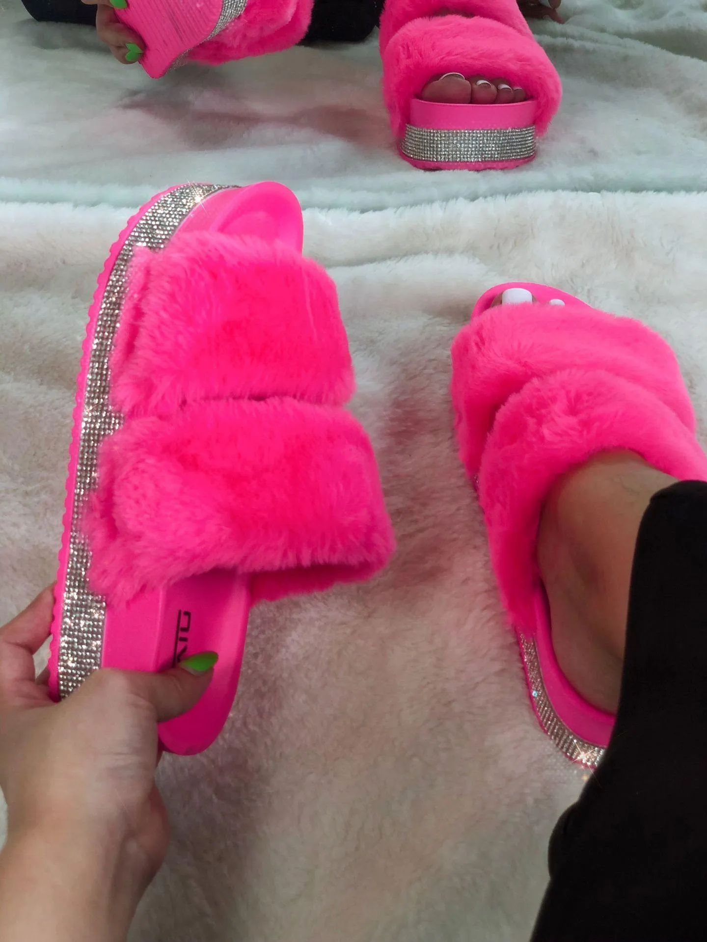 Women's Casual Flat Furry Slippers