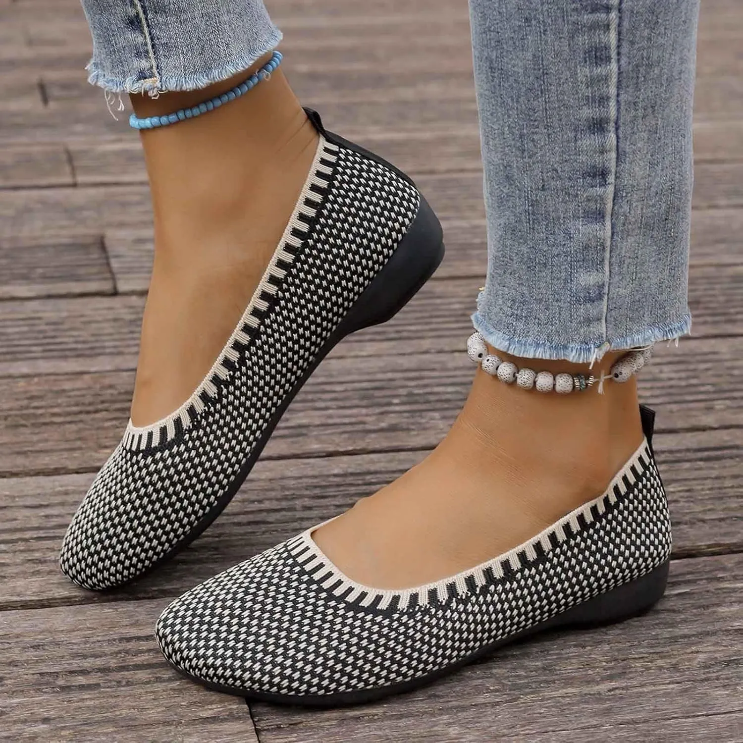 Women's Casual Slip On Shoes Breathable Lightweight Flat Comfortable Everyday Wear for Spring Summer Fall
