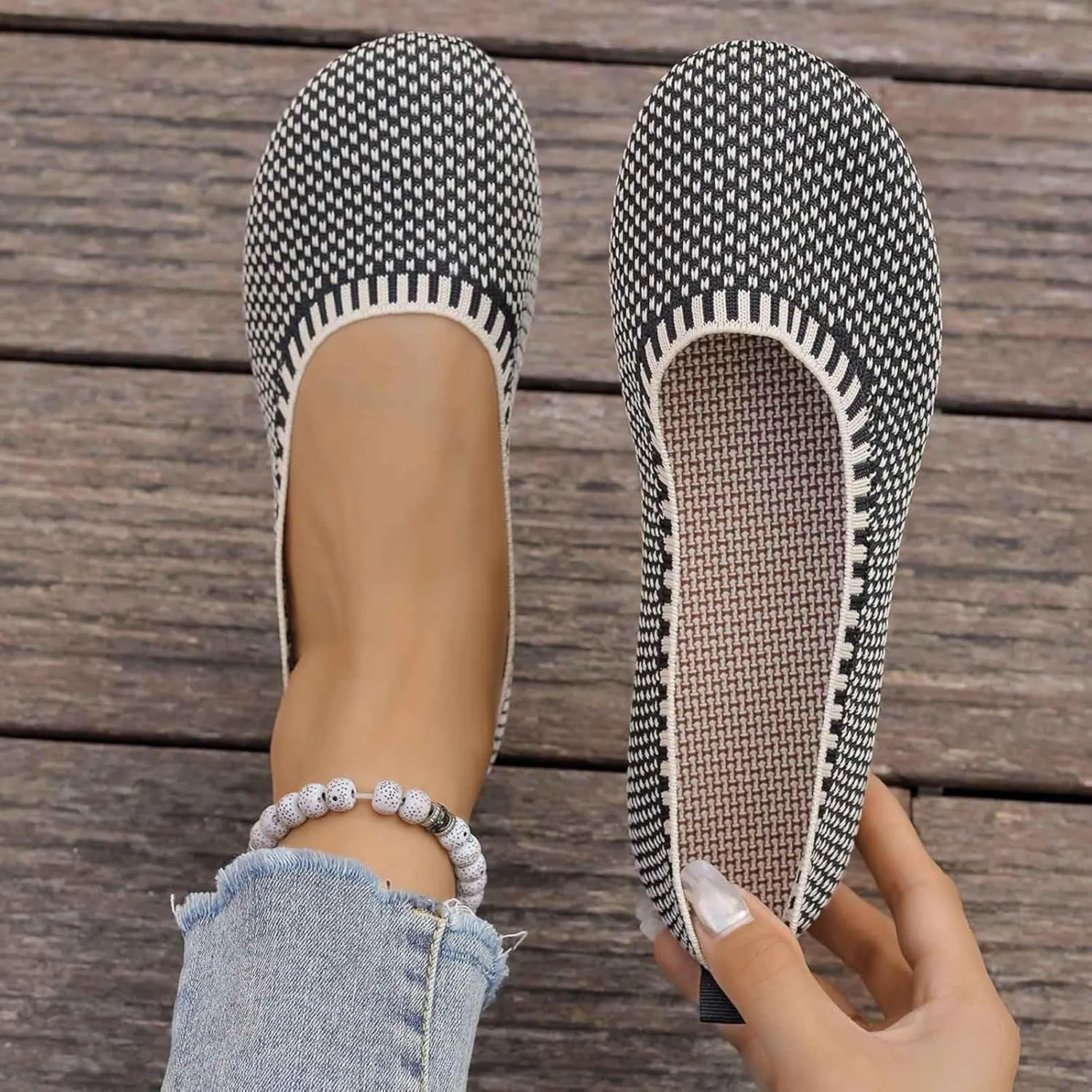 Women's Casual Slip On Shoes Breathable Lightweight Flat Comfortable Everyday Wear for Spring Summer Fall