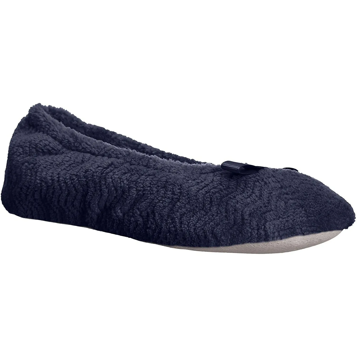 Womens Chevron Microterry Ballerina With Suede Sole