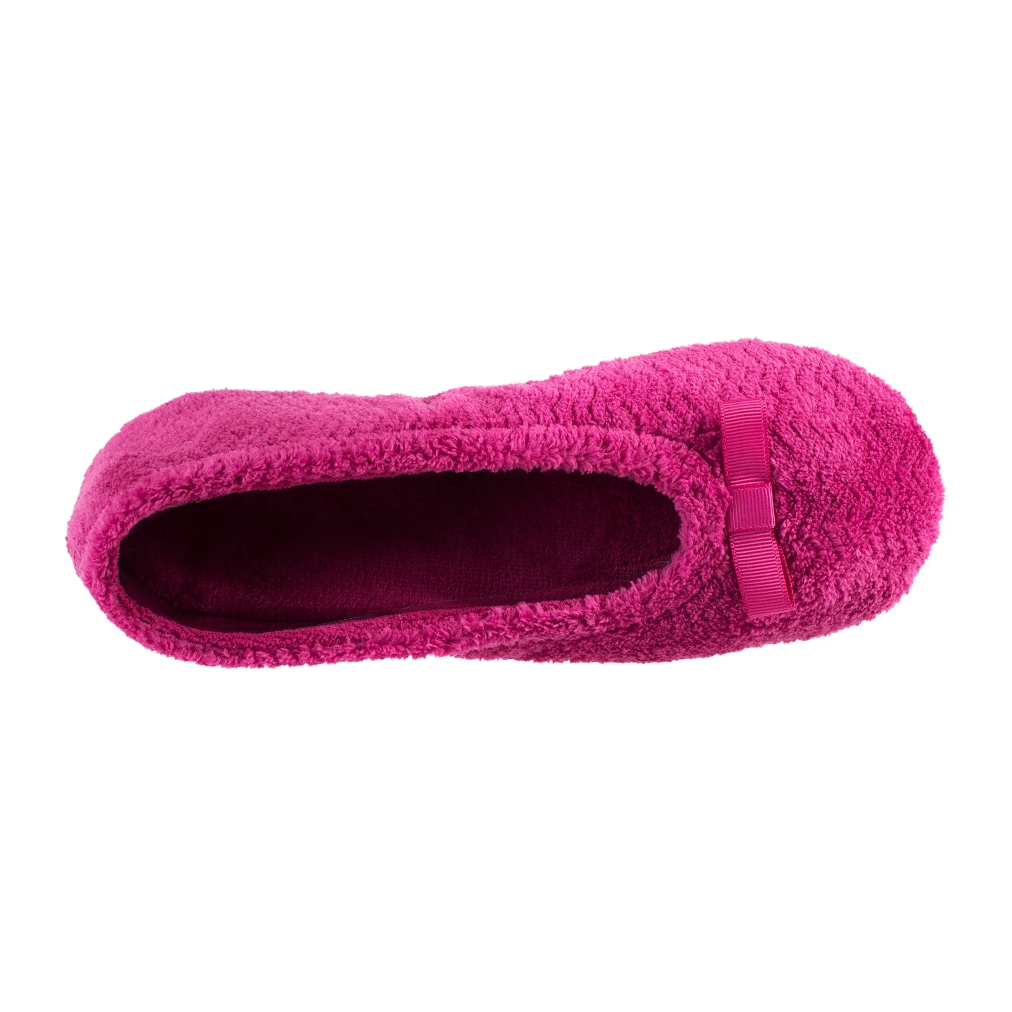 Womens Chevron Microterry Ballerina With Suede Sole