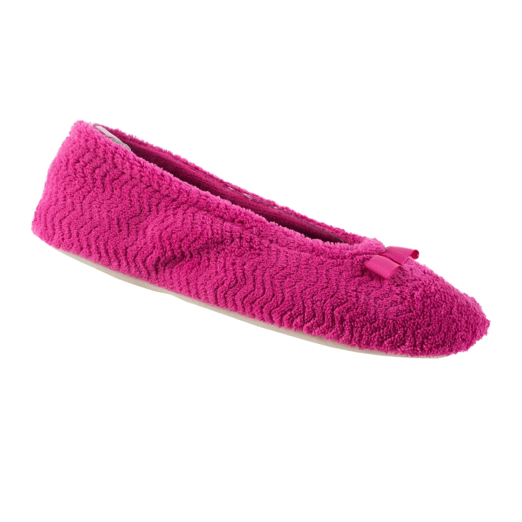 Womens Chevron Microterry Ballerina With Suede Sole
