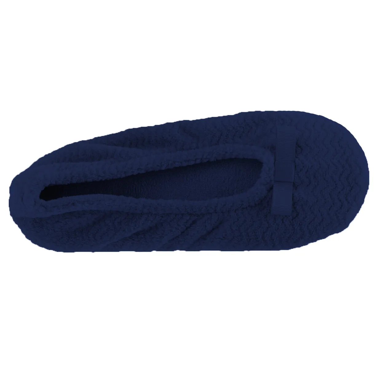 Womens Chevron Microterry Ballerina With Suede Sole