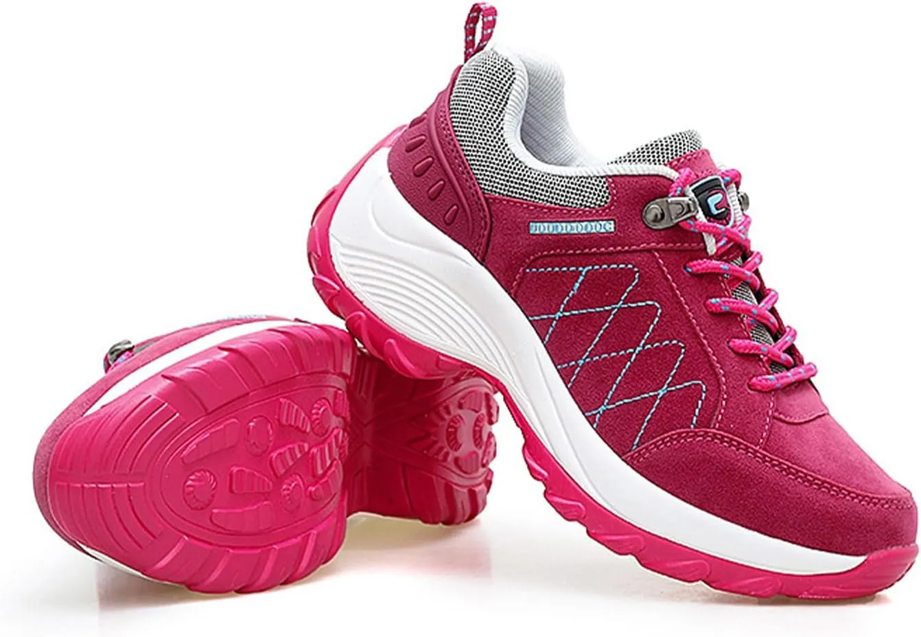 Women's Chunky Platform Orthopedic Walking Sneakers Lace Up Comfortable Slip-On Running Shoes Outdoor Non-Slip Hiking Sneakers