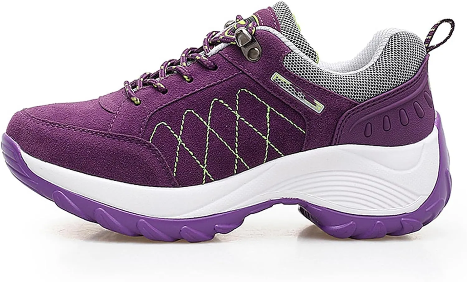 Women's Chunky Platform Orthopedic Walking Sneakers Lace Up Comfortable Slip-On Running Shoes Outdoor Non-Slip Hiking Sneakers