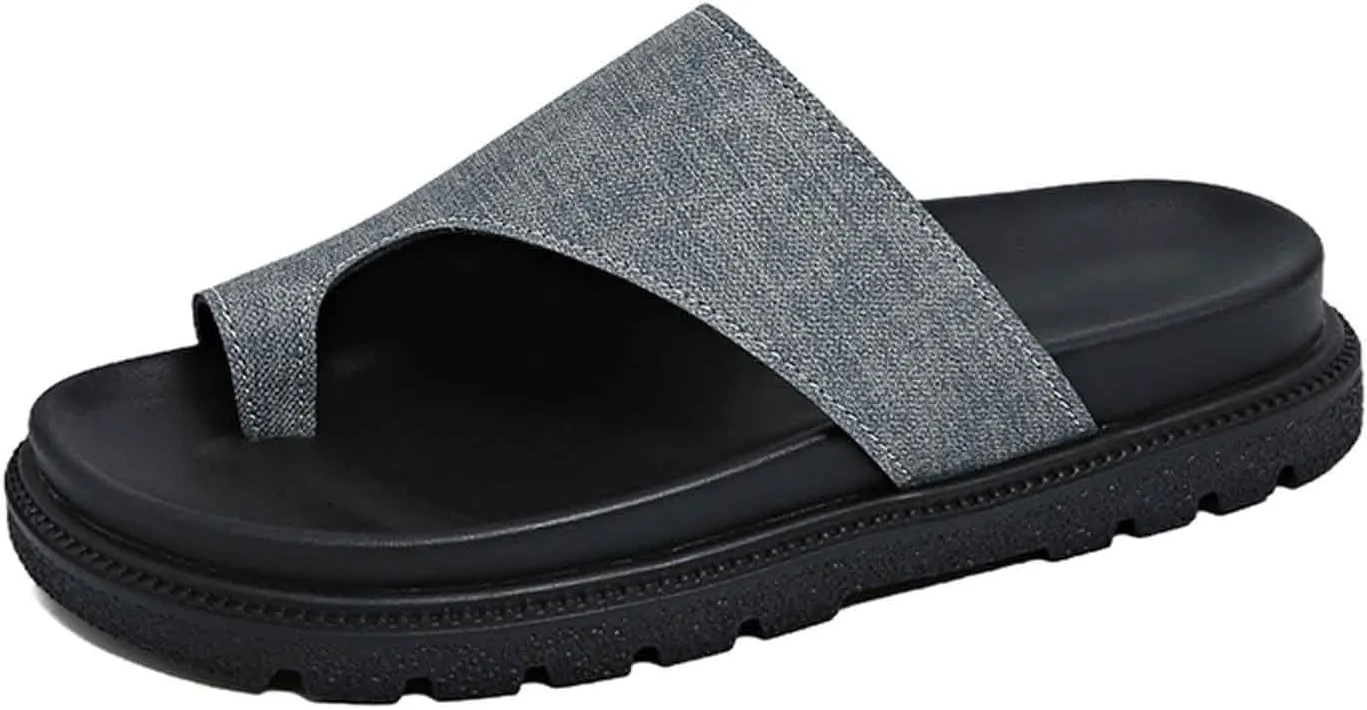 Women's Comfortable Thick Sole Flip Flops Summer Beach Sandals Casual Outdoor Slip On Slippers for Walking Travel