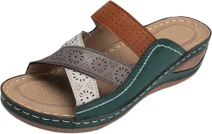 Women's Comfortable Walking Sandals Summer Beach Walking Cushion Sandals Fashion Beach Slides