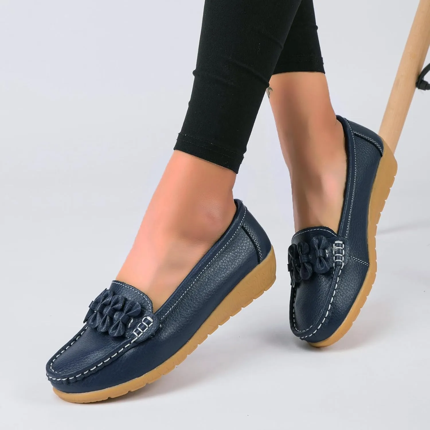 Womens Dressy Casual Walking Shoes Loafers Sneakers for Daily Walking Square Toe Comfortable Office Work Shoes