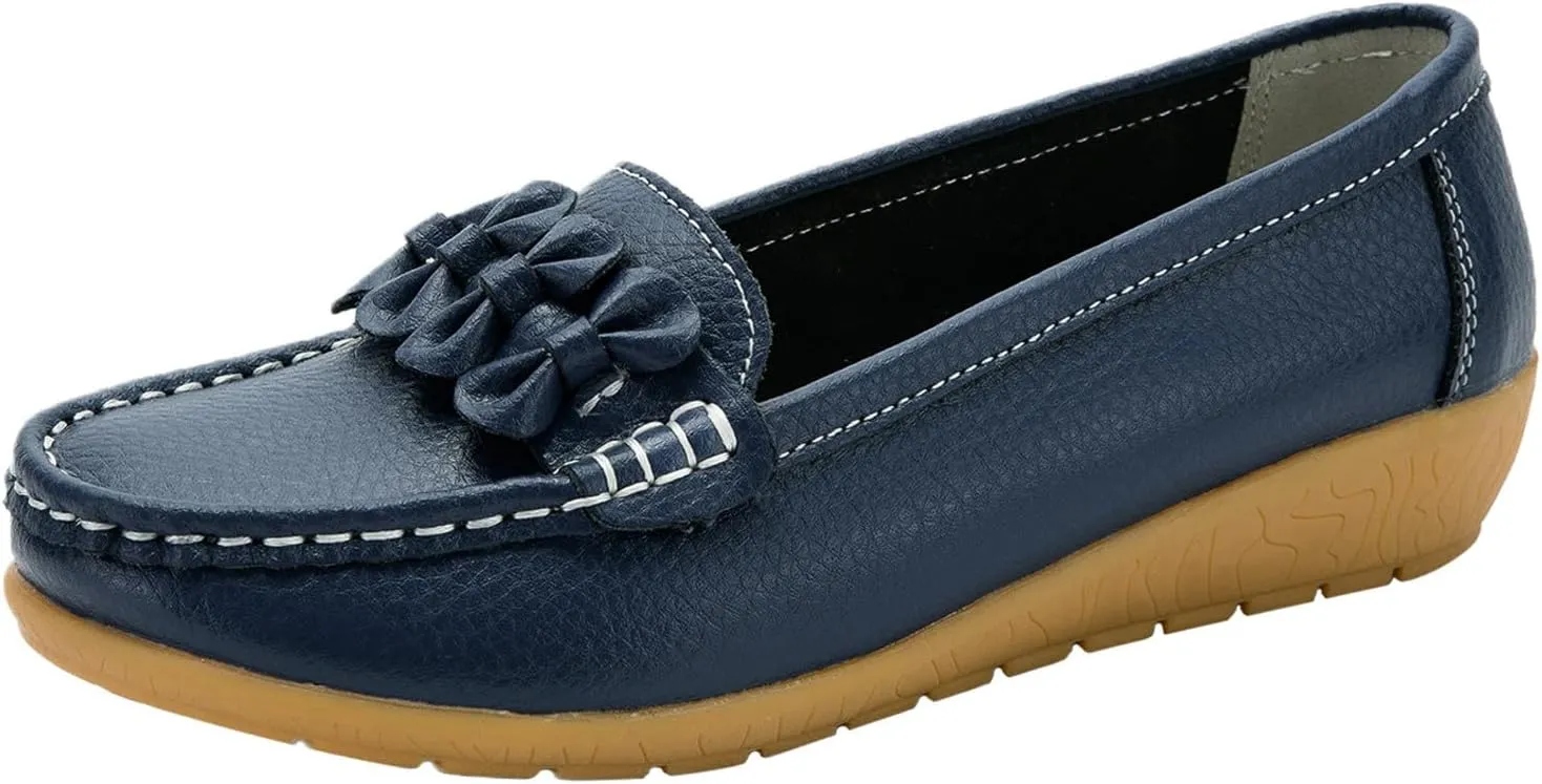 Womens Dressy Casual Walking Shoes Loafers Sneakers for Daily Walking Square Toe Comfortable Office Work Shoes