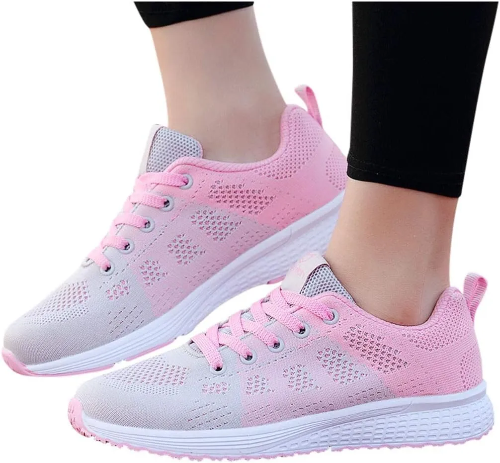 Women's Fashion Sneaker Mesh Slip On Black Non Slip Shoes for Women Comfortable Ladies Shoes Casual Slip On Loafers for Women Casual Grey Sneakers Women