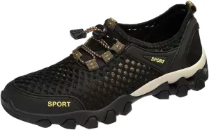 Women's Fashion Sneaker Mesh Slip On Black Non Slip Shoes for Women Comfortable Slip On Tennis Shoes Men Womens Navy Blue Loafers Mens Wide Sneakers
