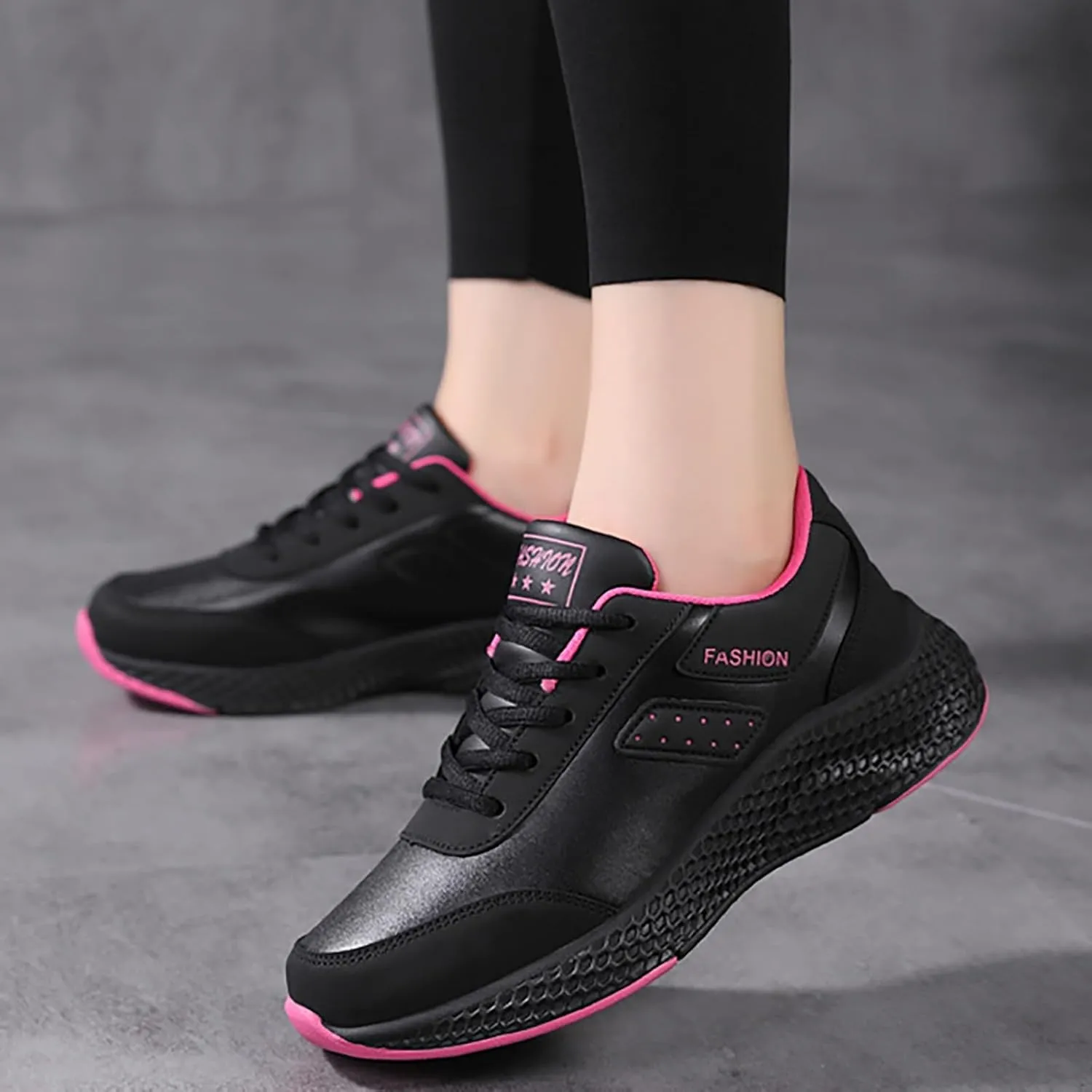 Women's Fashion Sneakers Womens Work Shoes Women's White Fashion Sneakers Round Toe Slip On Casual Women Loafers Shoes for Work Slip On Sneakers Women Wide Width