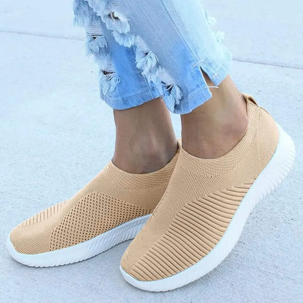 Women's Lightweight Slip On Walking Running Shoes Slip On Shoes Women Lether Women's Casual Shoes Fashion Sneakers Red Tennis Shoe Cross Trainer Shoe