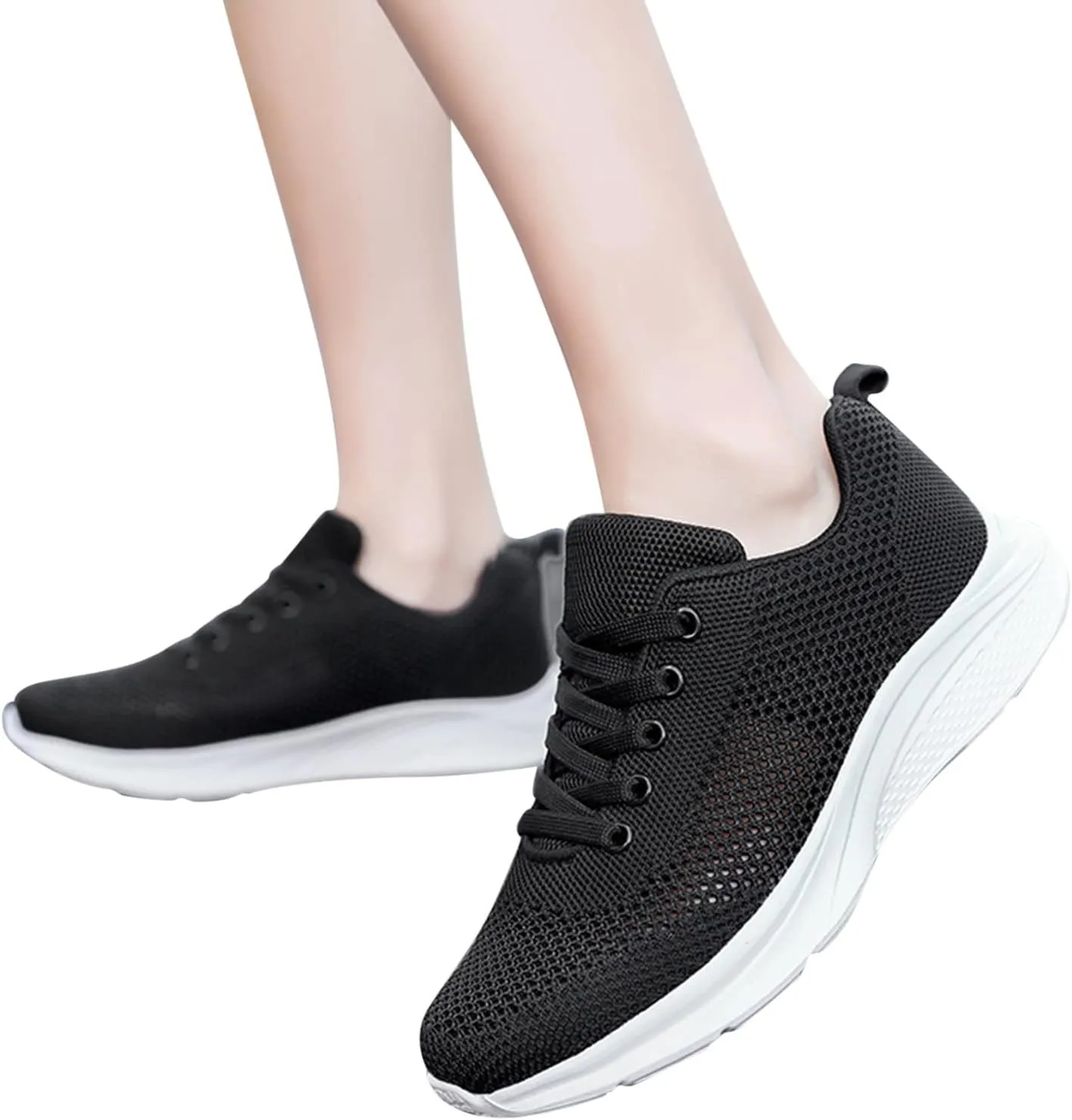 Women's Loafer Flat Slip On Sneakers Women Wide Width Mens Casual Shoes Women's Wide Loafers Loafers for Women Wide Platform Sneakers for Women Black