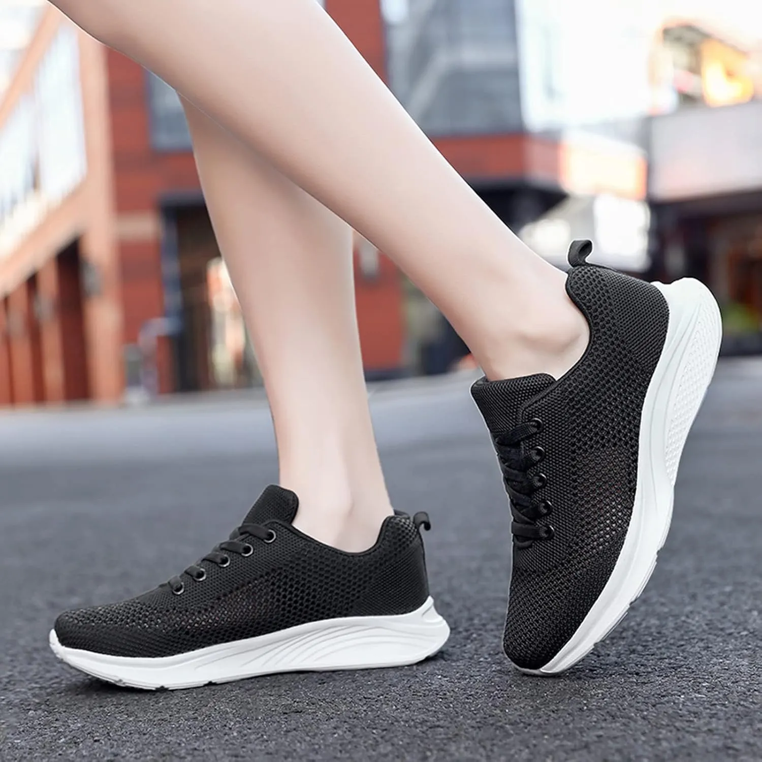 Women's Loafer Flat Slip On Sneakers Women Wide Width Mens Casual Shoes Women's Wide Loafers Loafers for Women Wide Platform Sneakers for Women Black