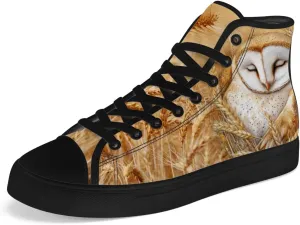 Women's Men's Wheat Field High Top Canvas Shoes High Top Sneakers Lace Up Casual Shoes Gifts for Men Women