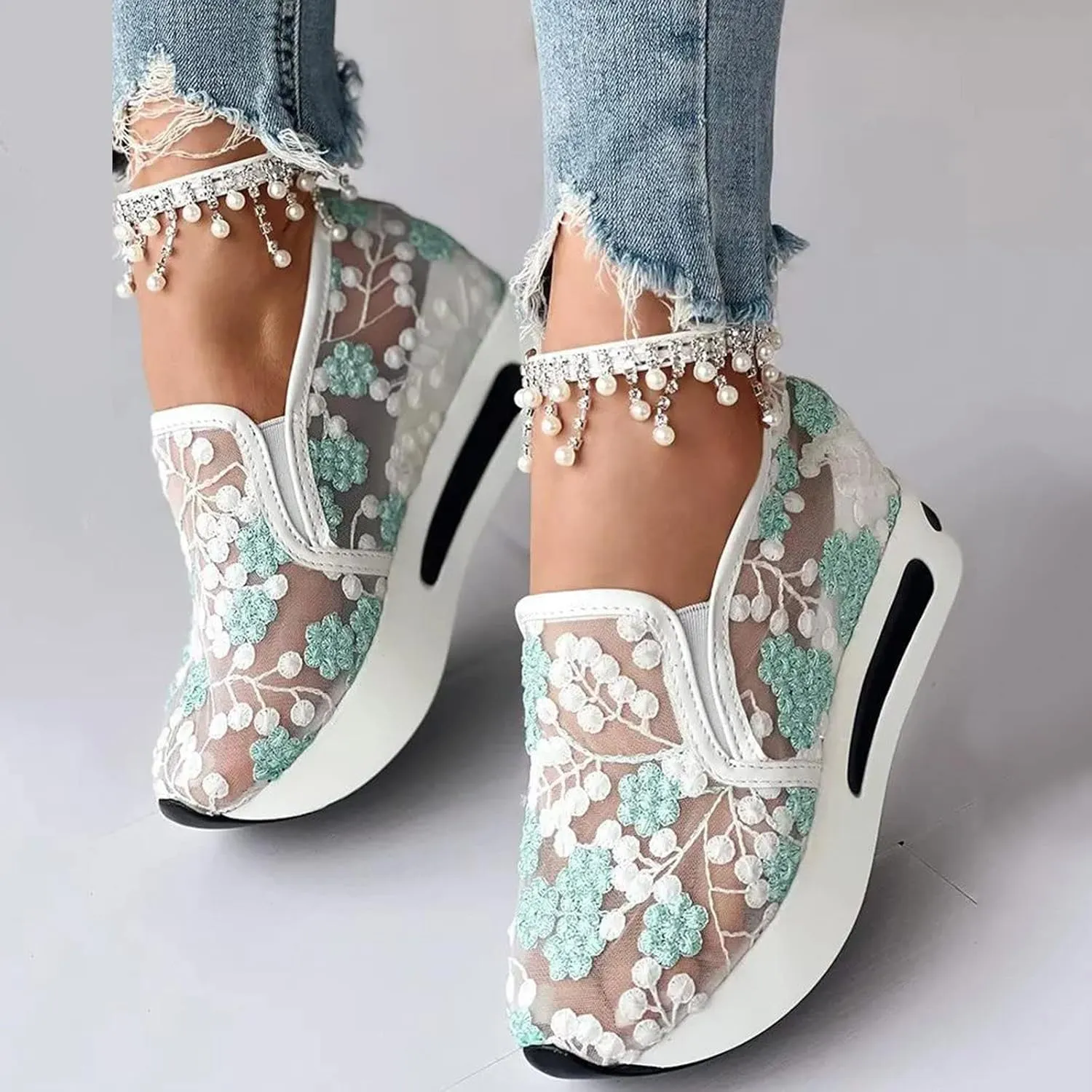 Women's Platform Chunky Sneakers 2025, Women's Fashion Sneakers Canvas Platform Shoes for Women Black Casual Tennis Shoes Comfortable Walking Shoes for Women Lace Up Sneakers 