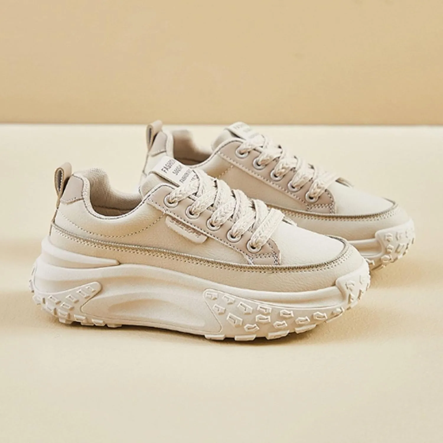 Women's Platform Chunky Sneakers 2025, Women's Fashion Sneakers Canvas Platform Shoes for Women Black Casual Tennis Shoes Comfortable Walking Shoes for Women Lace Up Sneakers 