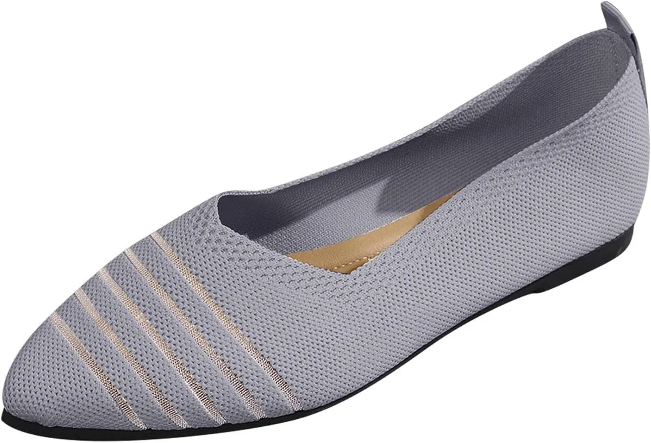 Women's Retro Flat Shoes Flying Weave Round Head Shallow Mouth One Foot Stirrup Single Shoes Work Single Shoes