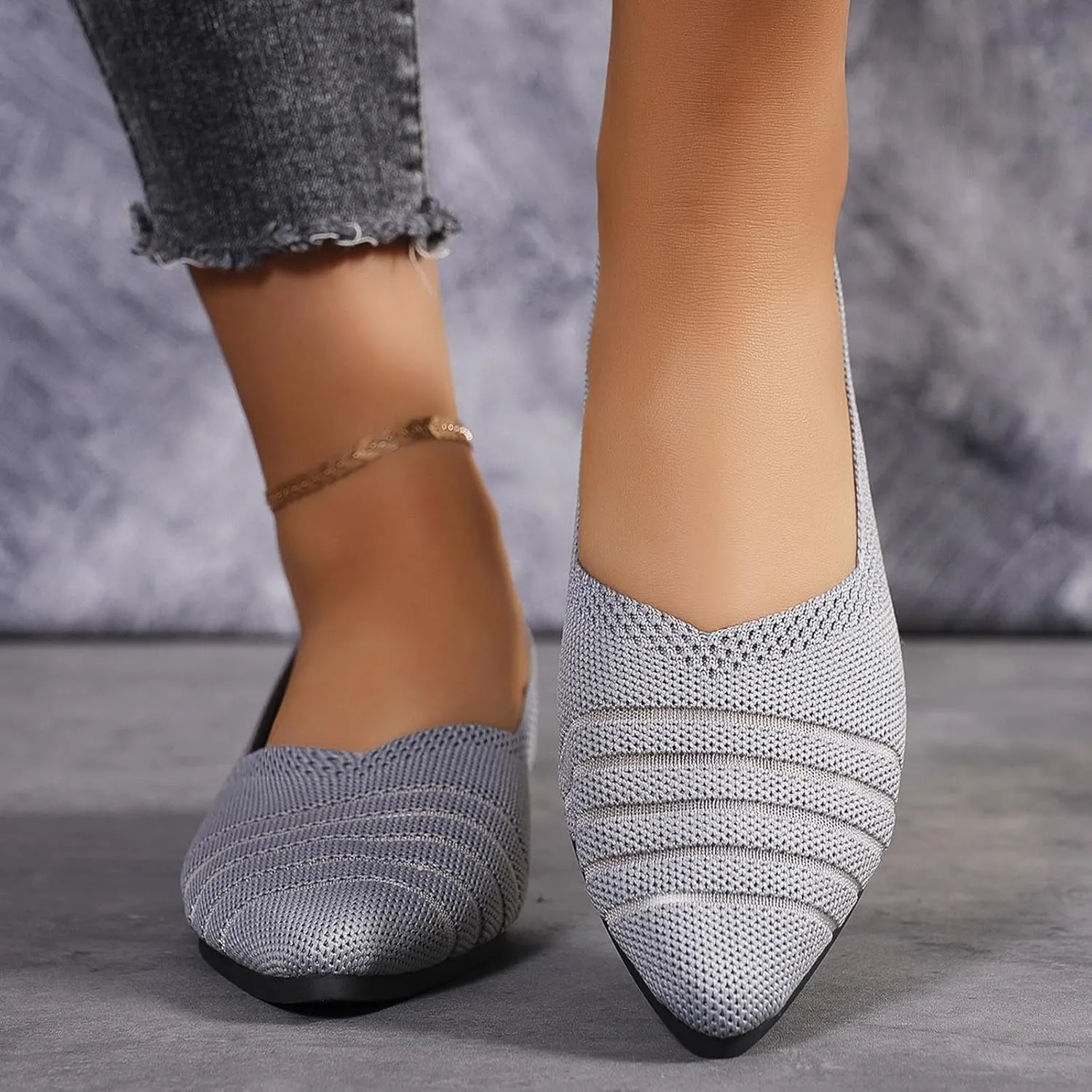 Women's Retro Flat Shoes Flying Weave Round Head Shallow Mouth One Foot Stirrup Single Shoes Work Single Shoes