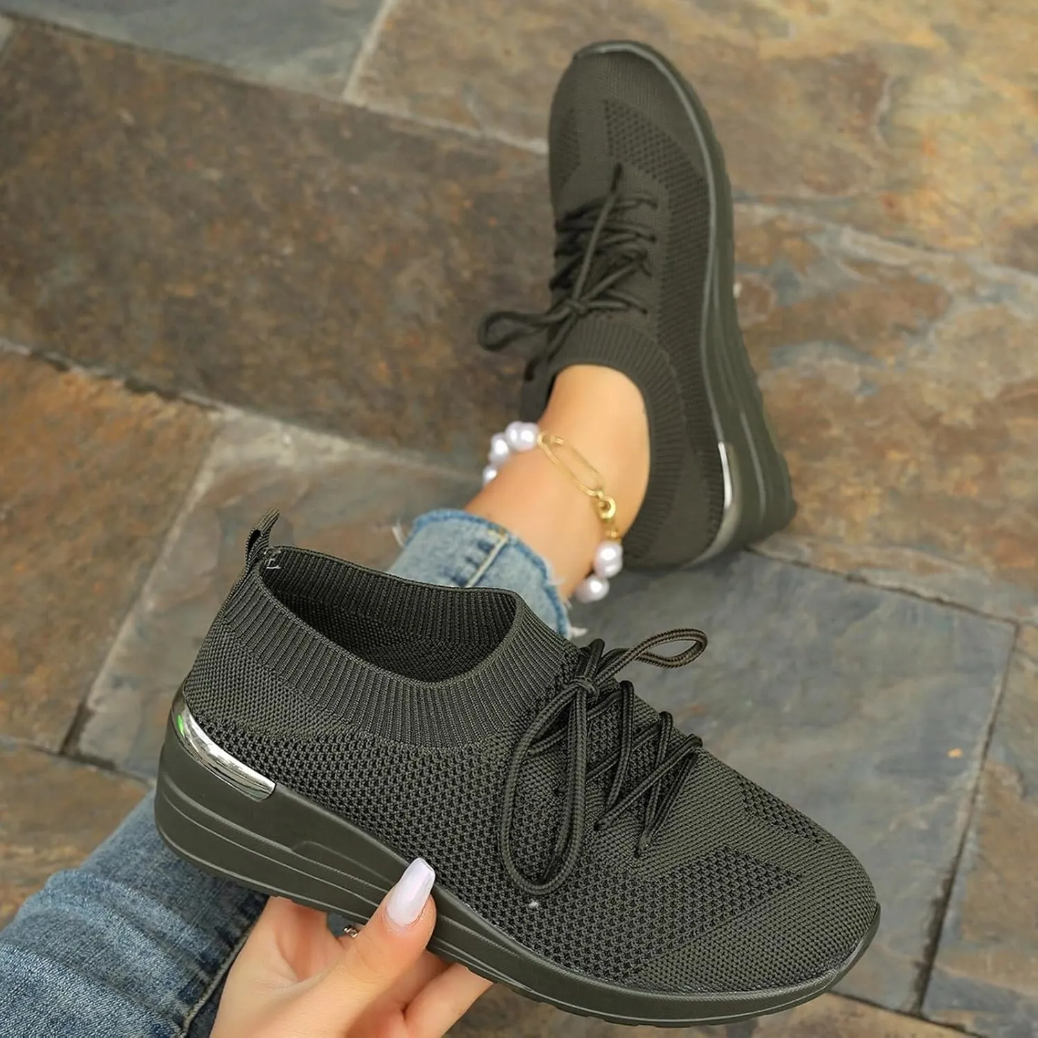 Womens Running Walking Shoes Leisure Summer Sport Shoes Running Gym Workout Sneakers Breathable Fashion