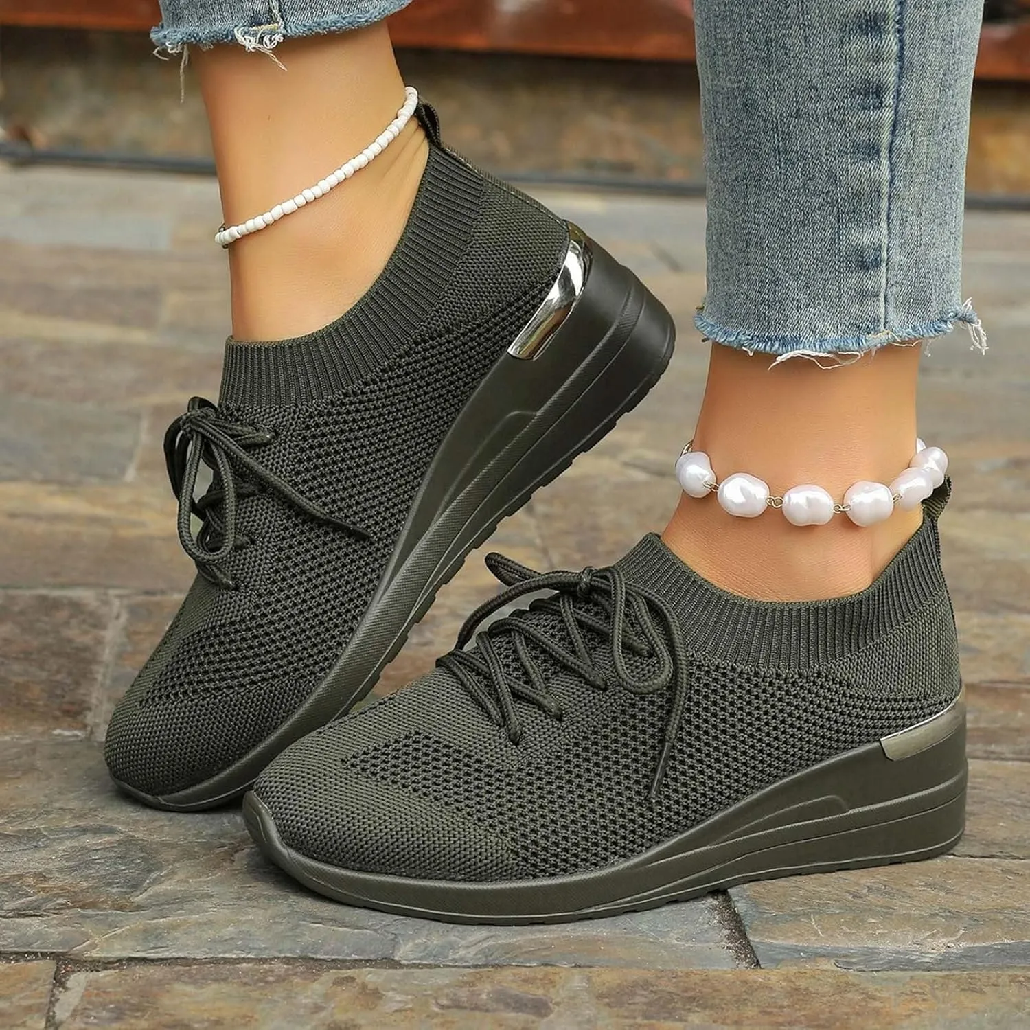 Womens Running Walking Shoes Leisure Summer Sport Shoes Running Gym Workout Sneakers Breathable Fashion
