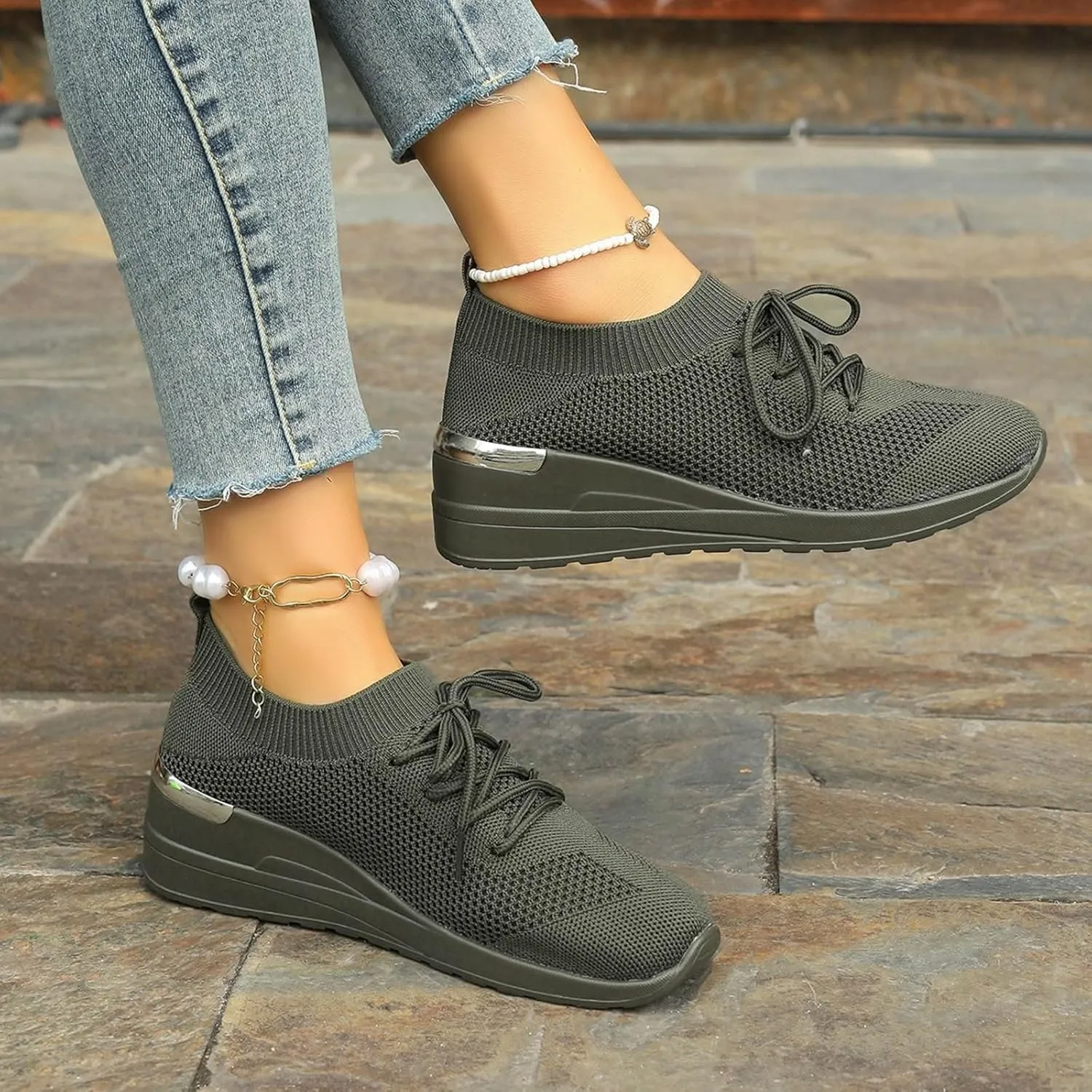 Womens Running Walking Shoes Leisure Summer Sport Shoes Running Gym Workout Sneakers Breathable Fashion