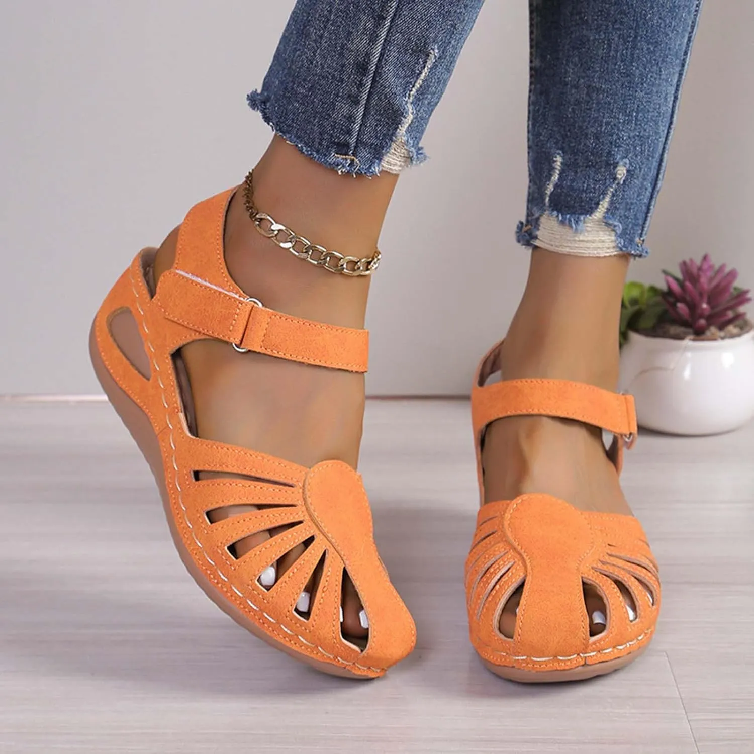 Womens Sandals Athletic Sport Comfortable Sandals Platform Walking Sandals Hiking Sandals Wedge Sandals with Closed Toe