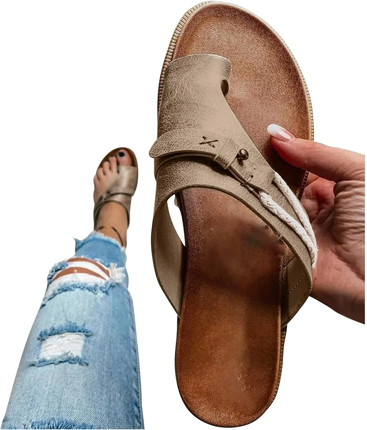 Women's Sandals Beach Sandals for Womans Women Flip Flops Beach Shoes Wide Width Footwear